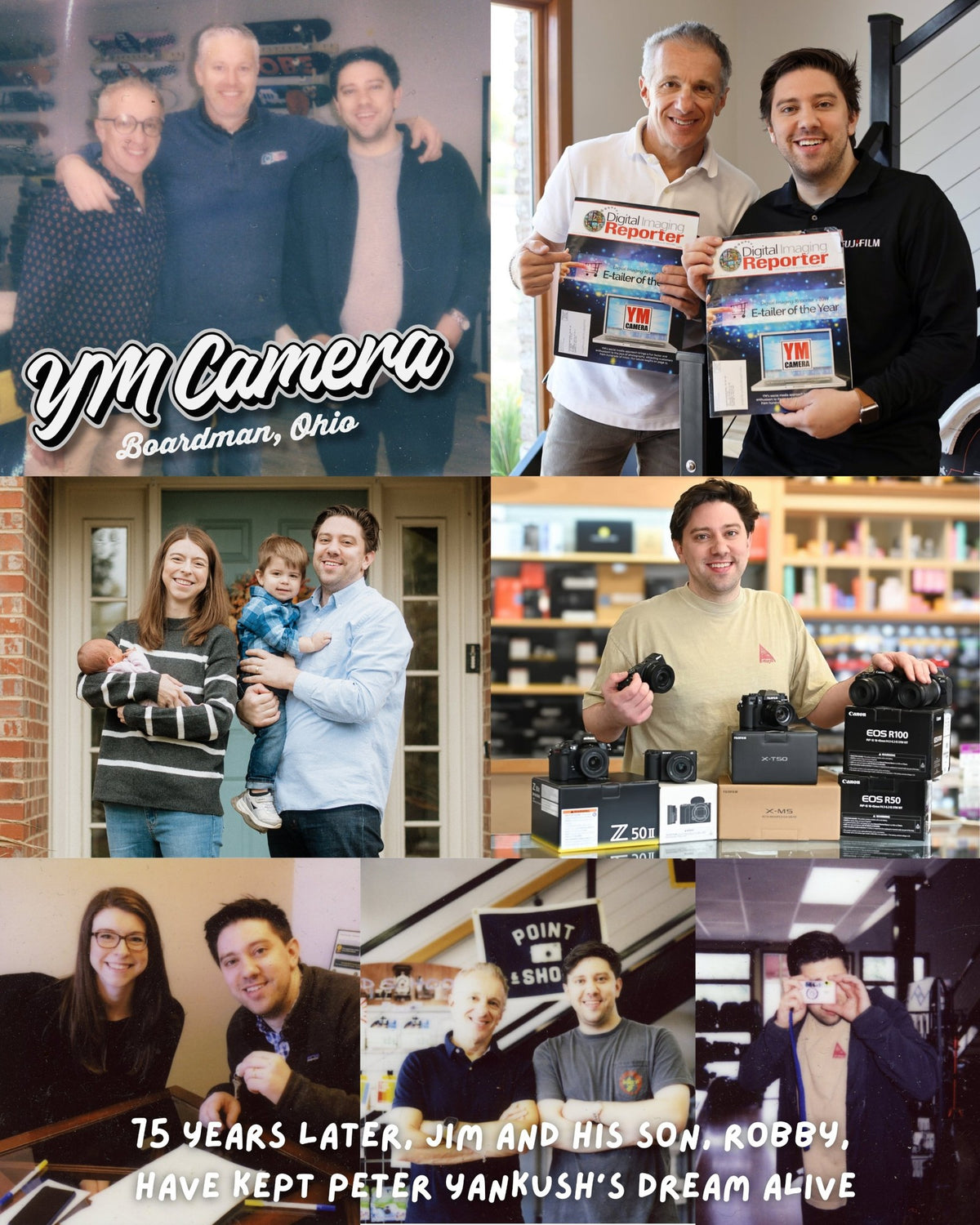 Jim and Robby Yankush, three generations of YM Camera