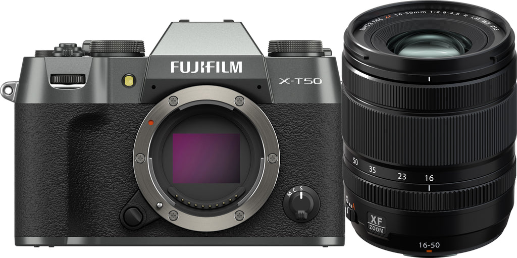 Fujifilm X-T50 Mirrorless Digital Camera with XF 16-50mm F2.8-4.8 R LM WR Lens (Charcoal Silver)