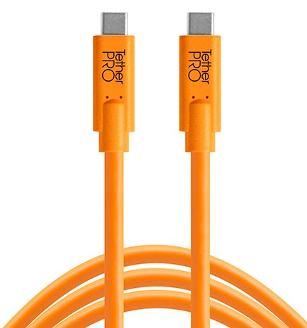 TetherPro USB-C to USB-C - 15' (High Visibility Orange)
