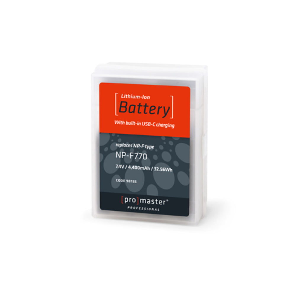 Promaster NP-F770 Battery for Sony with USB-C Charging