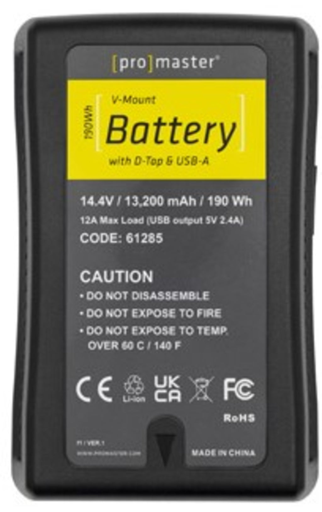 Promaster V-Mount Battery/Charger Kit 190Wh with D-Tap & USB-A