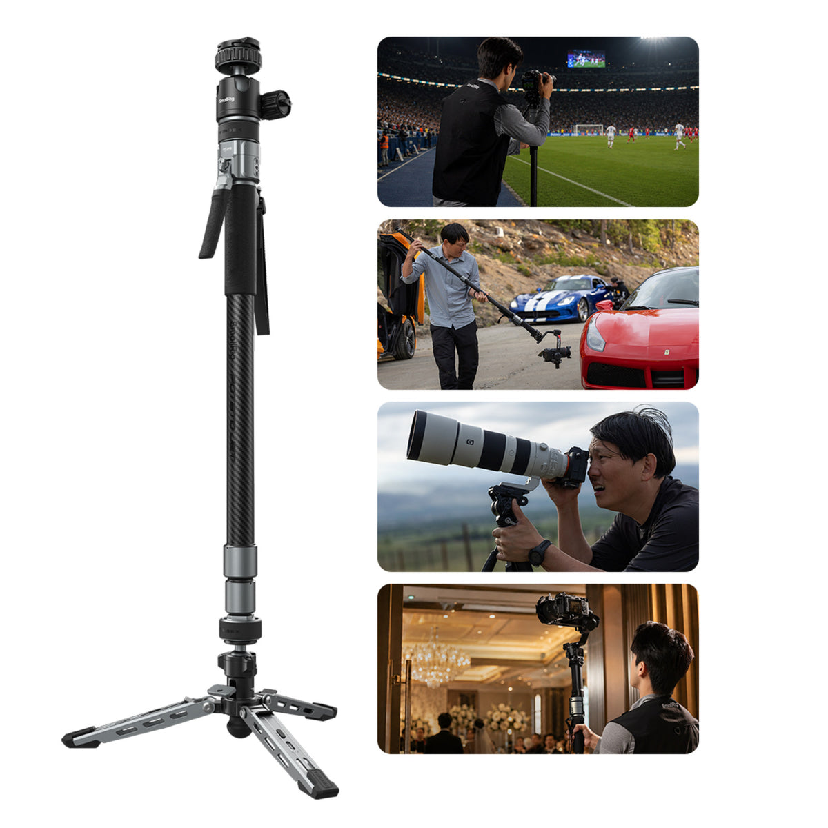 SmallRig x Potato Jet Tribex PRO X-Clutch Hydraulic Monopod - Basic Version