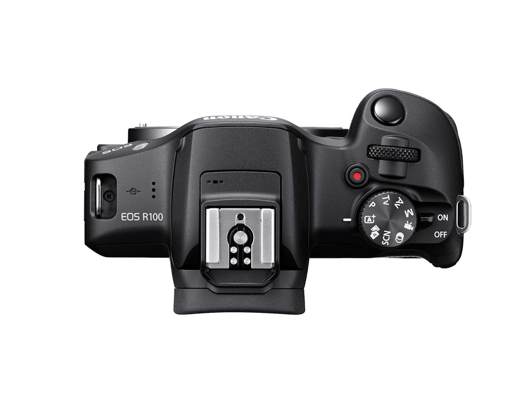 Canon EOS R100 Mirrorless Camera with 18-45mm f/4.5-6.3 Lens