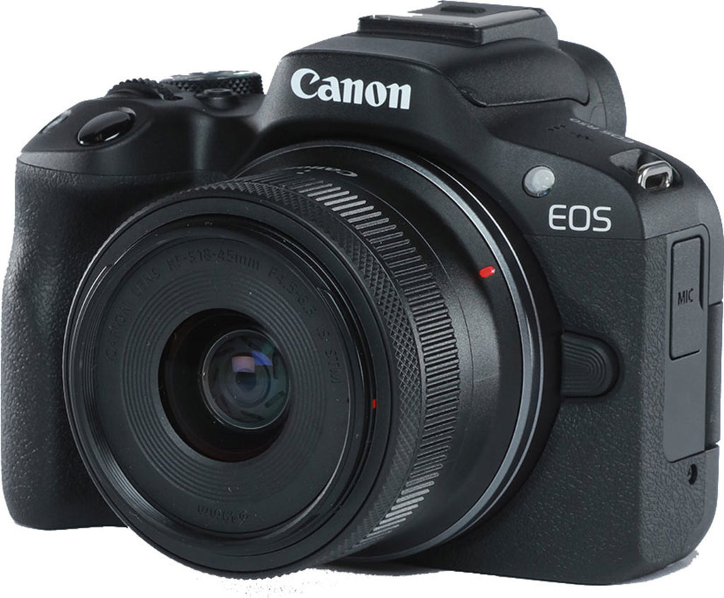 Canon EOS R50 Mirrorless Camera with 18-45mm f/4.5-6.3 Lens (Black)