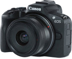 Canon EOS R50 Mirrorless Camera with 18-45mm f/4.5-6.3 Lens (Black)