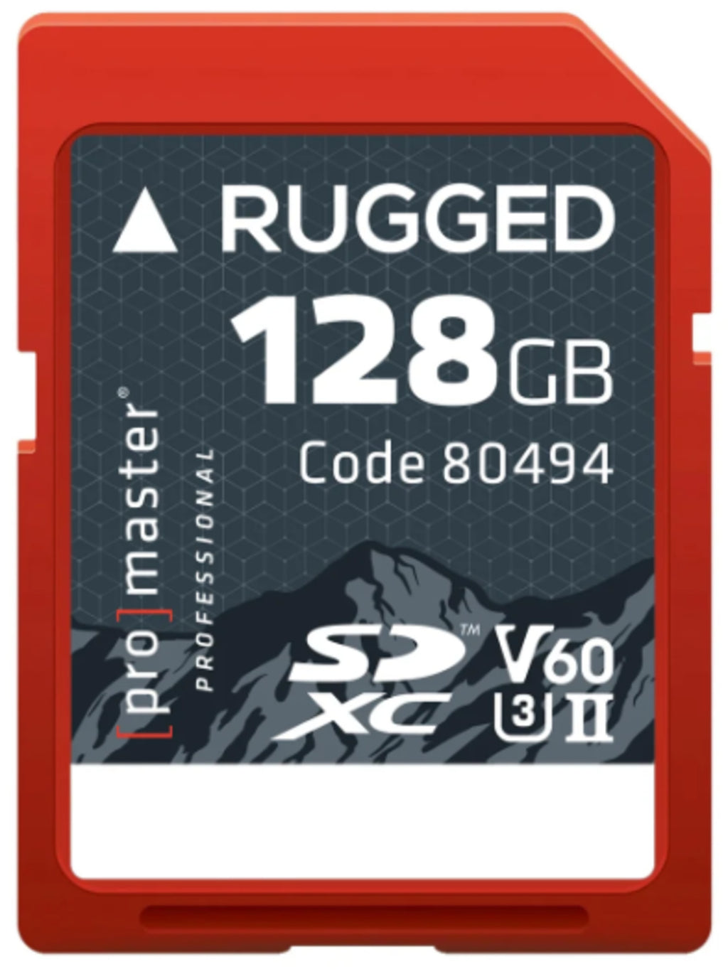 Promaster SDXC 128GB Rugged™ UHS-II V60 Memory Card