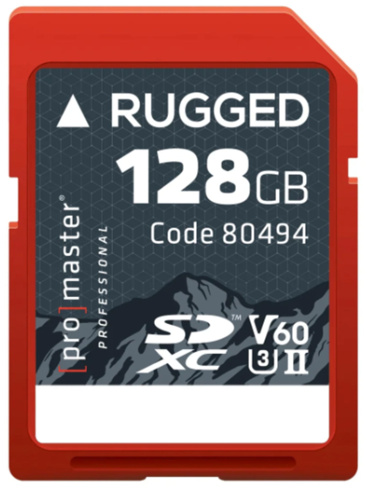 Promaster SDXC 128GB Rugged™ UHS-II V60 Memory Card