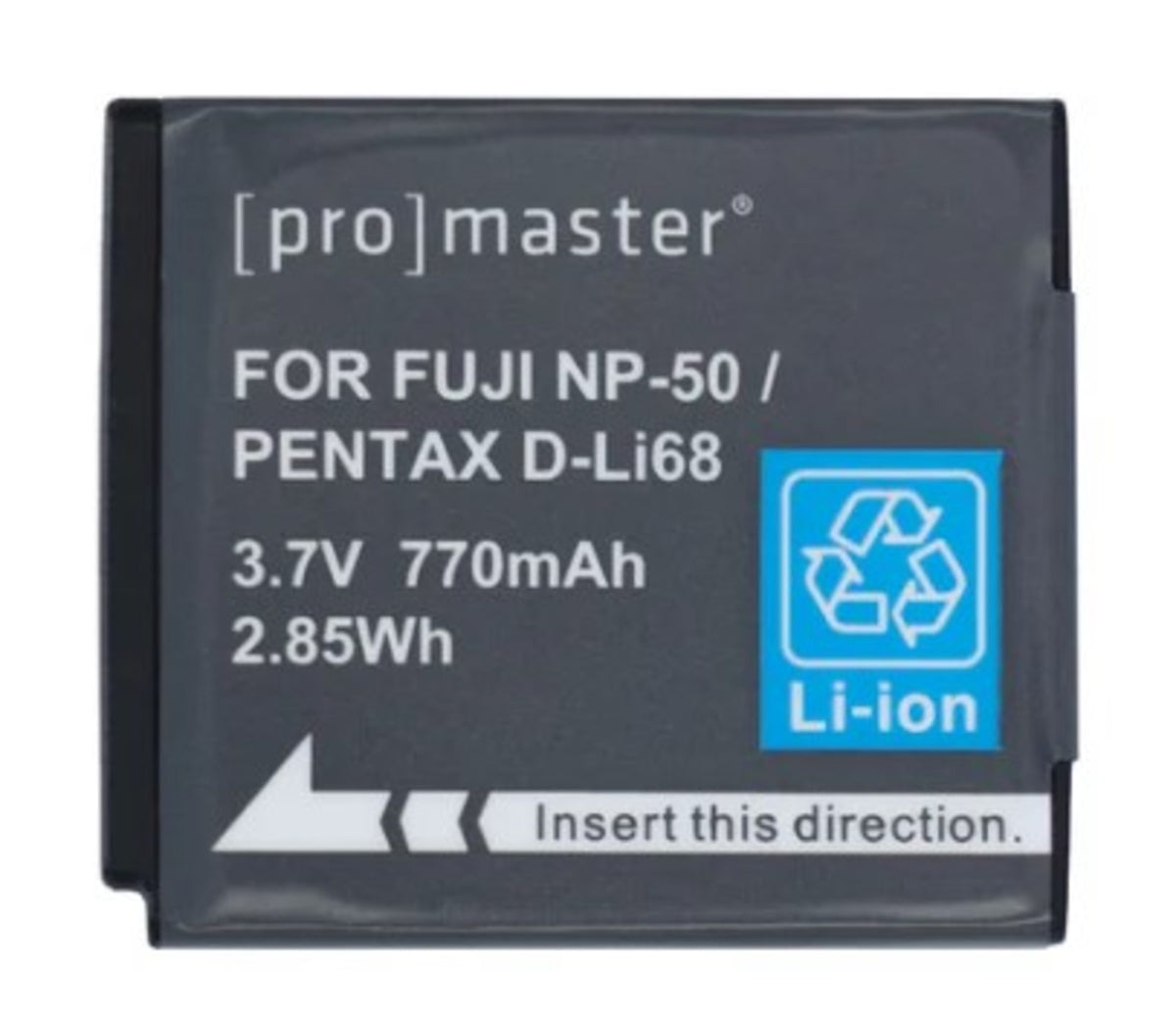 Promaster Li-ion Battery for Fuji NP-50, Pentax D-Li68 / D-Li122, Kodak Klic-7004