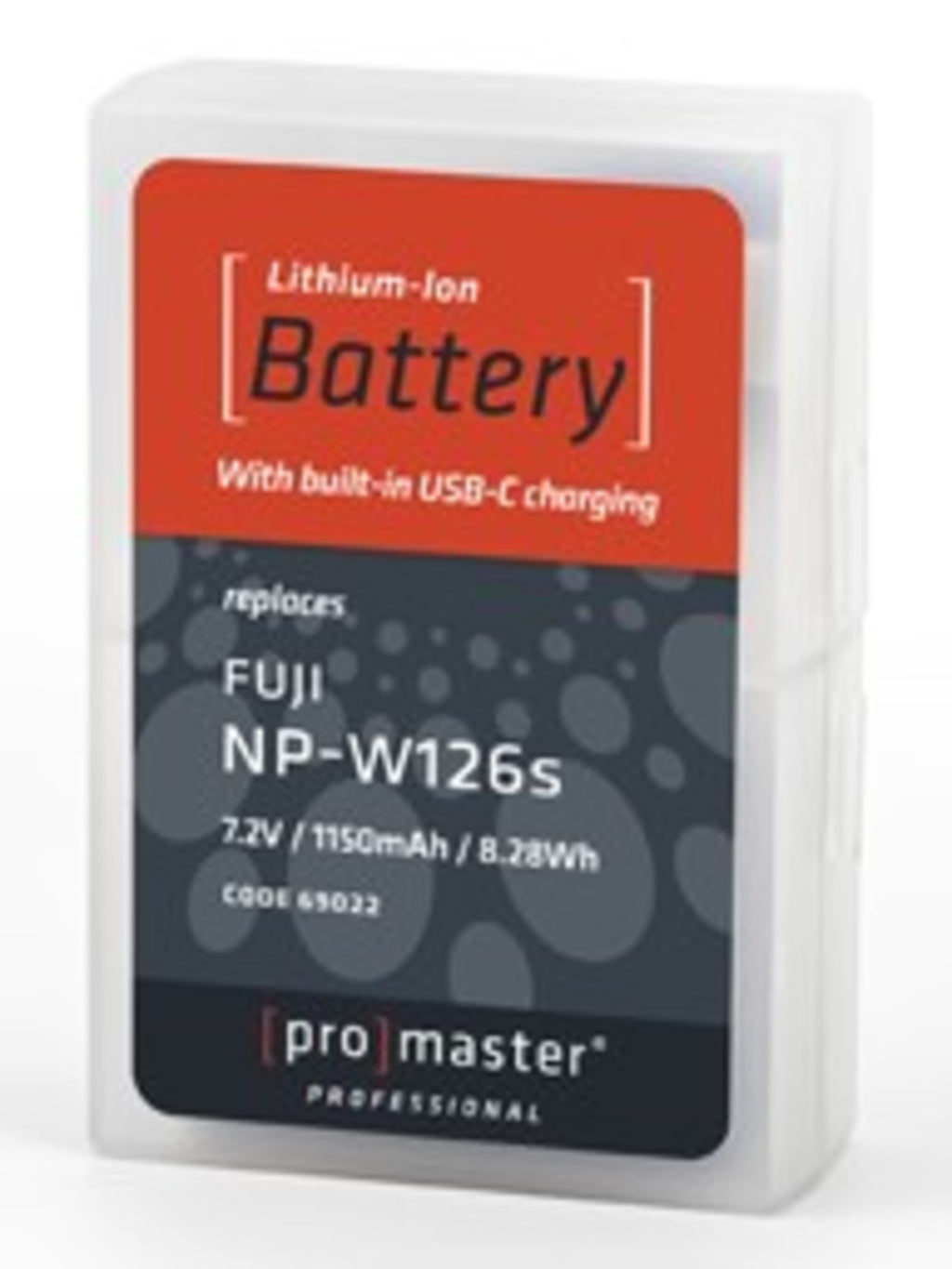 Promaster Li-ion Battery for Fujifilm NP-W126s with USB-C Charging