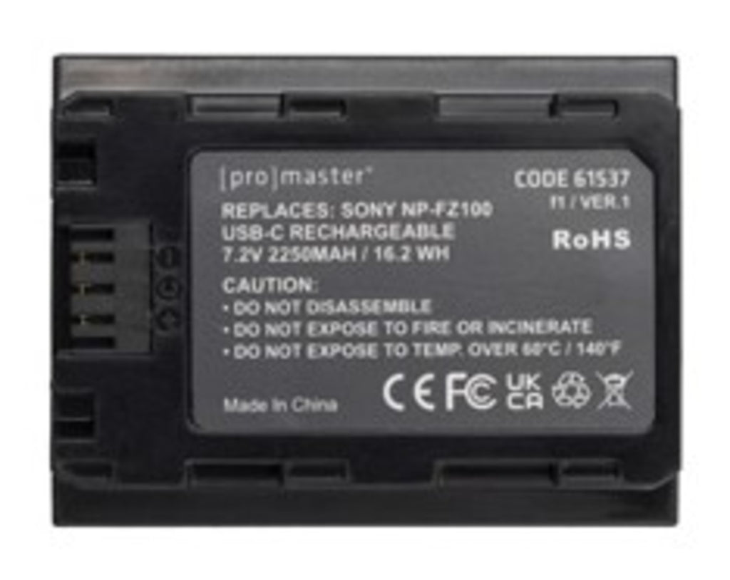 Promaster Li-ion Battery for Sony NP-FZ100 with USB-C Charging