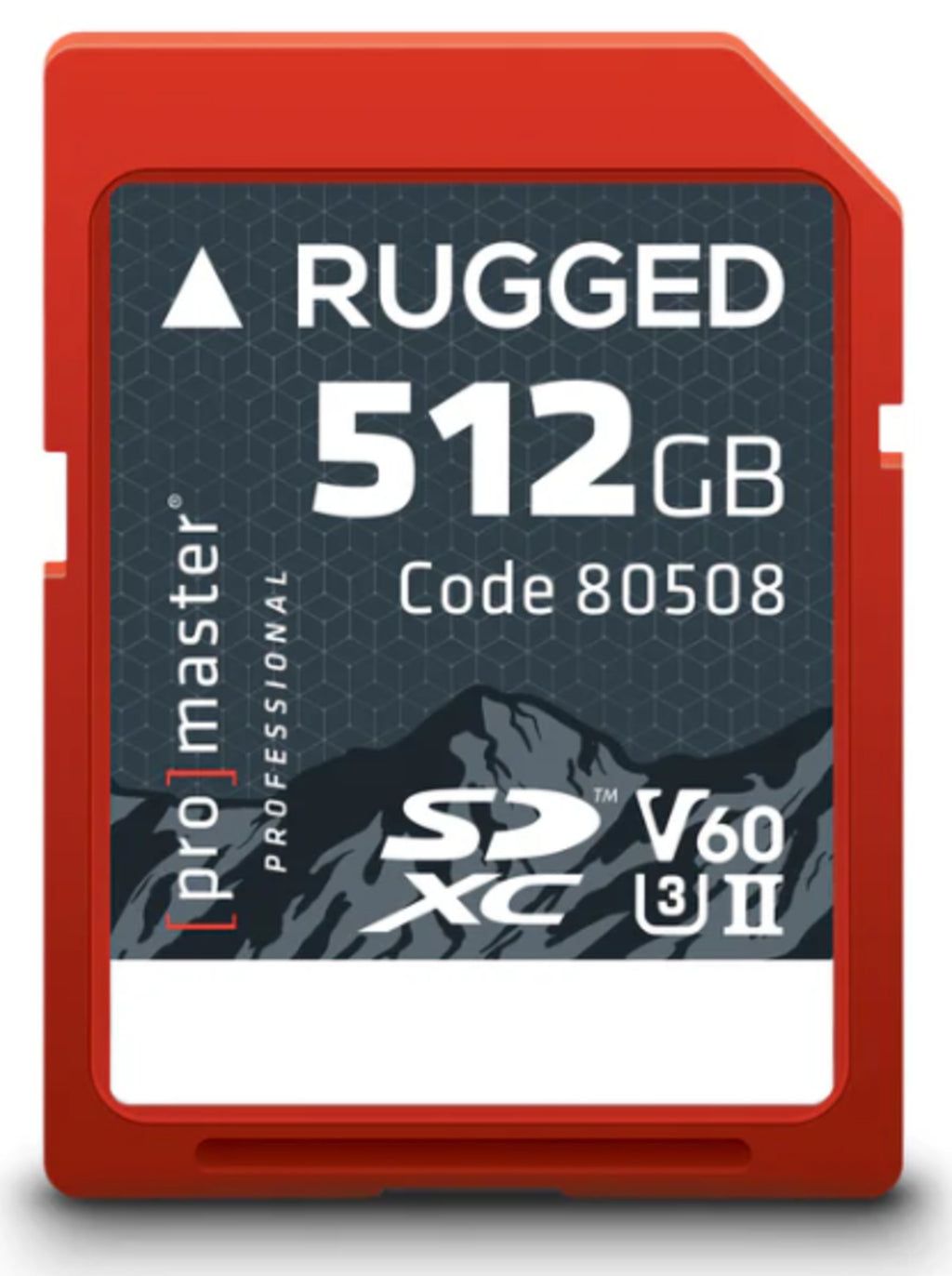 Promaster SDXC 512GB Rugged™ UHS-II V60 Memory Card