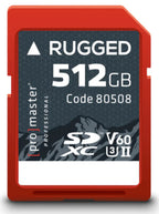 Promaster SDXC 512GB Rugged™ UHS-II V60 Memory Card