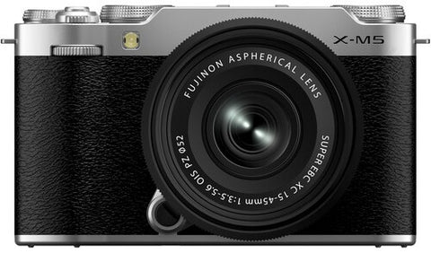 Fujifilm X-M5 Mirrorless Camera with XC 15-45mm F3.5-5.6 OIS PZ Lens (Silver)