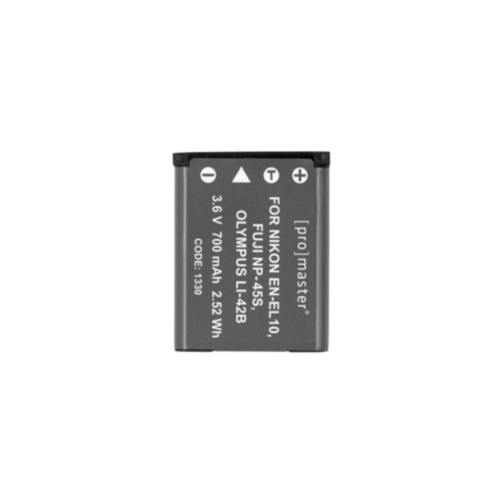 Promaster Li-ion Battery for Nikon EN-EL10, Fujifilm NP-45S, Olympus LI-42B
