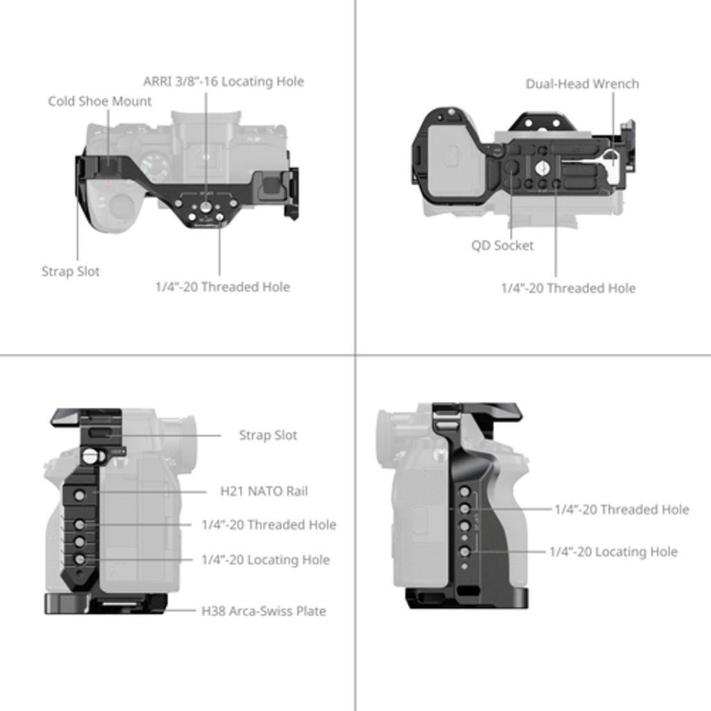 SmallRig Cage for Sony Alpha 7R V / 7 IV / 7S III / 1 / 7R IV / 7 V 3667C