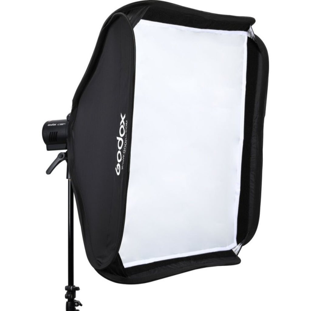 Godox S2 Speedlite Bracket with Softbox, Grid & Carrying Bag Kit (23.6 x 23.6")