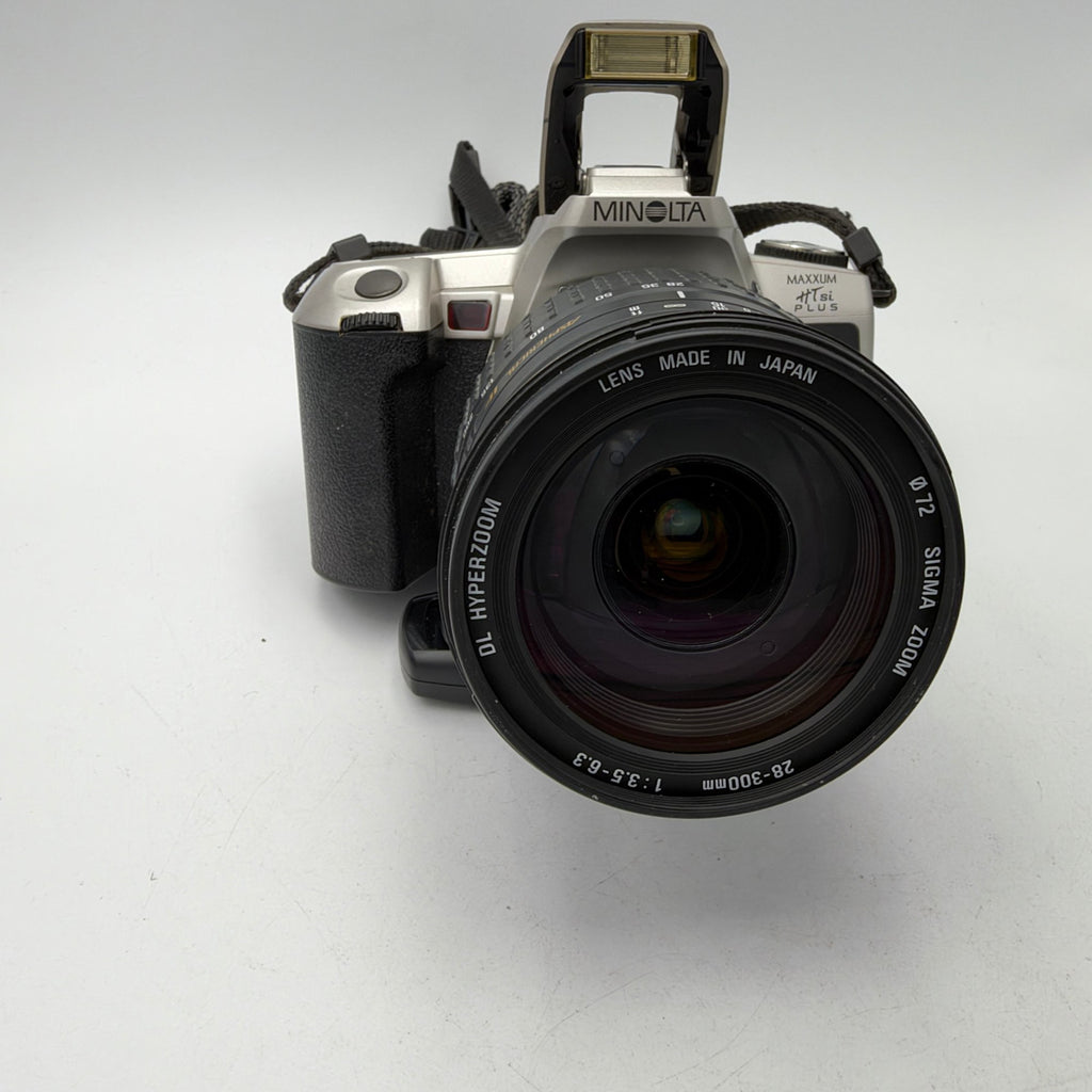 Used Minolta Maxxum HTsi Plus 35mm film camera, Sigma 28-300mm f3.5-6.3 lens