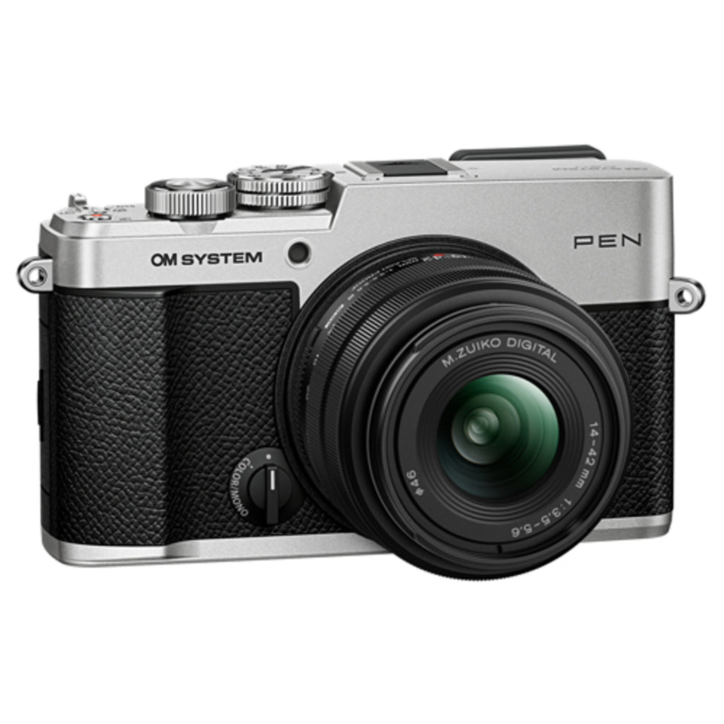 OM System PEN Silver Mirrorless Camera with 14-42mm f/3.5-5.6 Lens