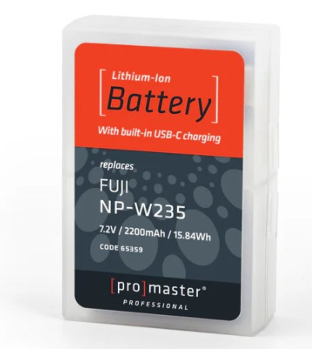 Promaster Li-ion Battery for Fujifilm NP-W235 with USB-C Charging