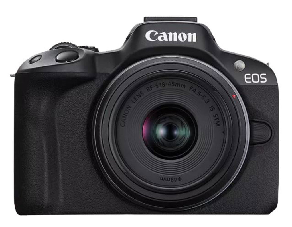Canon EOS R50 Mirrorless Camera with 18-45mm f/4.5-6.3 Lens (Black)