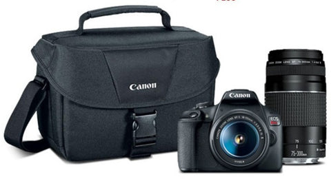 Canon EOS Rebel T7 DSLR Camera with 18-55mm and 75-300mm Lenses