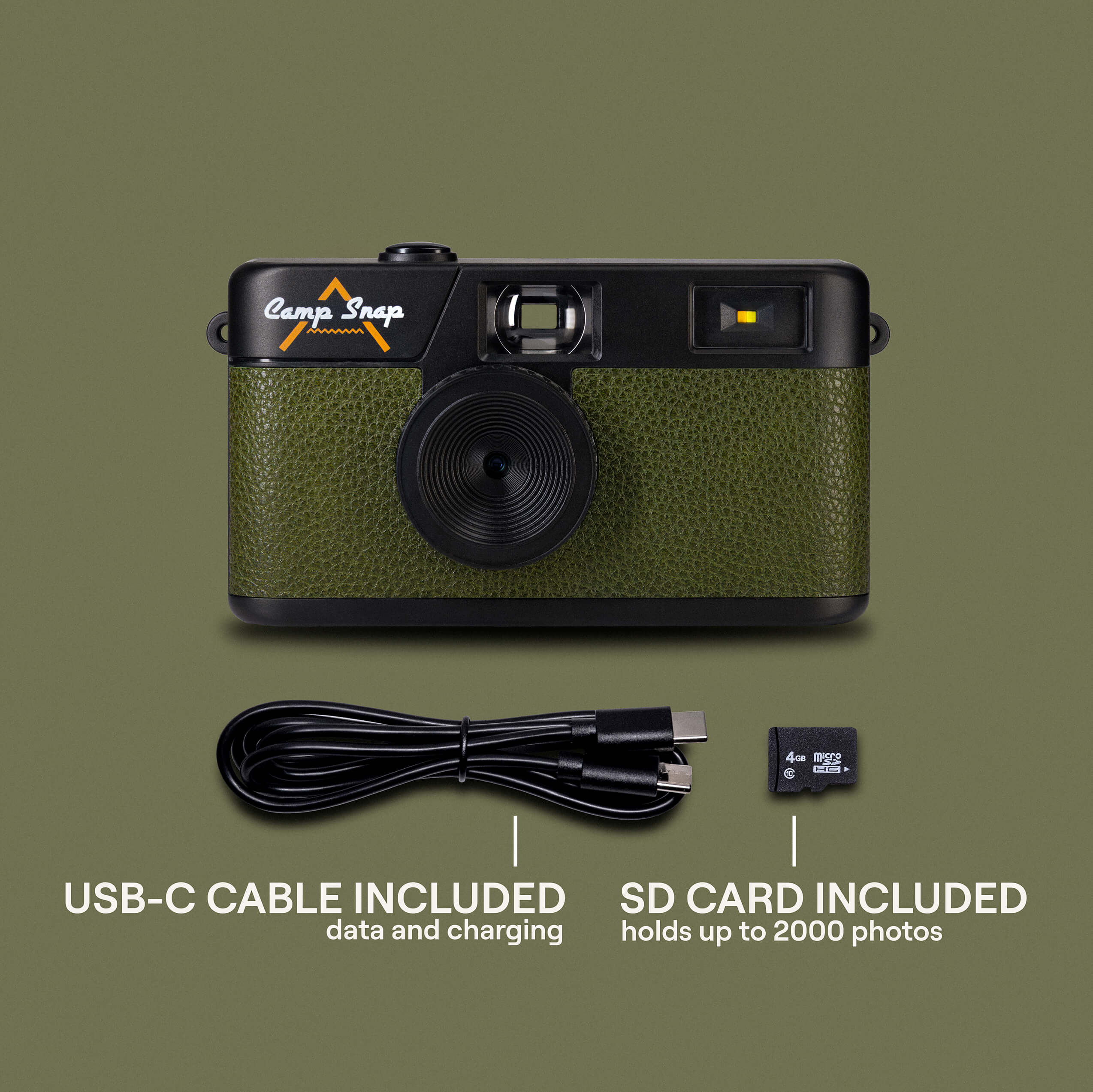 Camp Snap Camera ブラック 箱・USBケーブル付き 動作確認済み Camp Snap Screen-Free Digital Camera (Forest Green ) – YM Camera