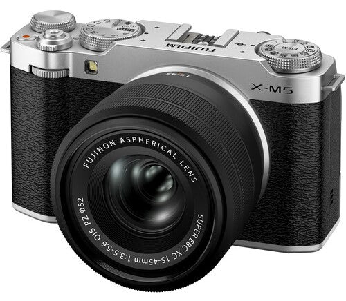 Fujifilm X-M5 Mirrorless Camera with XC 15-45mm F3.5-5.6 OIS PZ Lens (Silver)