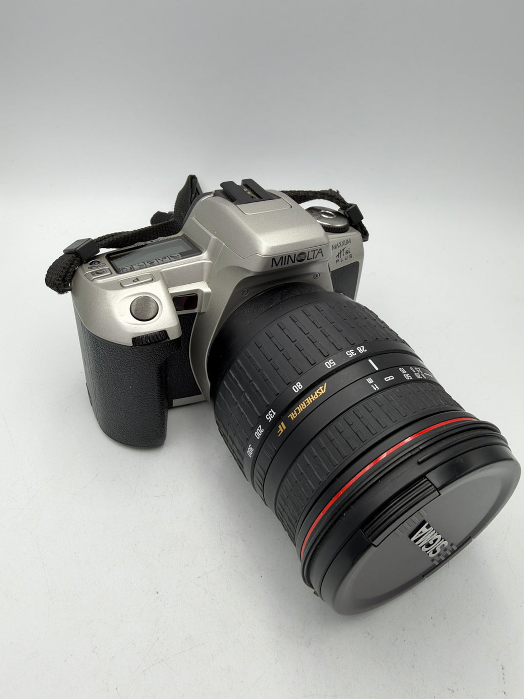 Used Minolta Maxxum HTsi Plus 35mm film camera, Sigma 28-300mm f3.5-6.3 lens