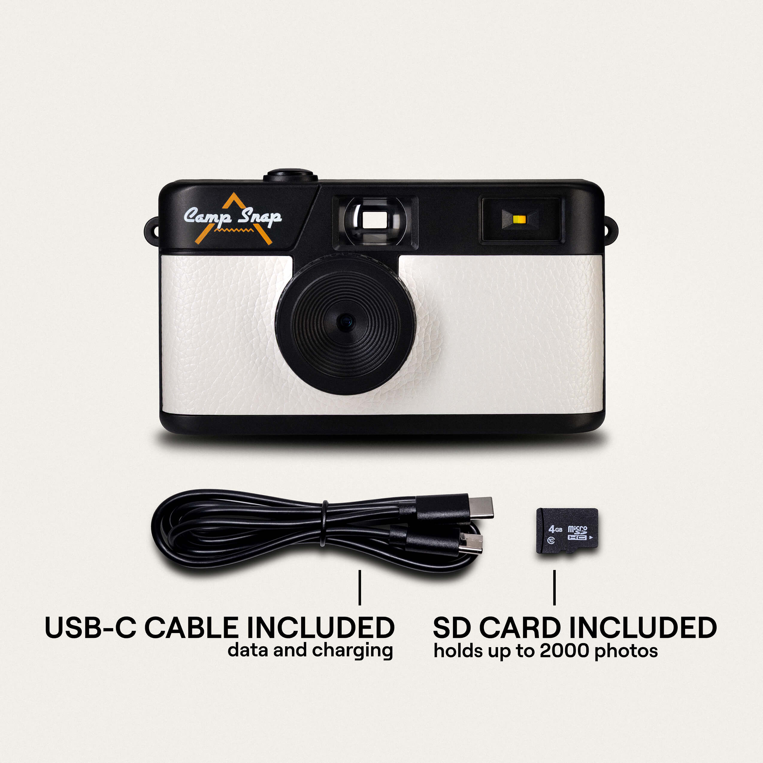 Camp Snap Screen-Free Digital Camera (Arctic White) – YM Camera