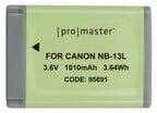 ProMaster NB-13L Lithium Ion Battery for Canon #95691