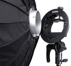 Godox S2 Speedlite Bracket with Softbox, Grid & Carrying Bag Kit (31.5 x 31.5")