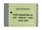 Promaster Li-ion Battery for Canon NB-13L
