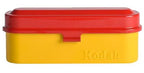 Kodak Steel 135mm Film Case (Red Lid/Yellow Body)