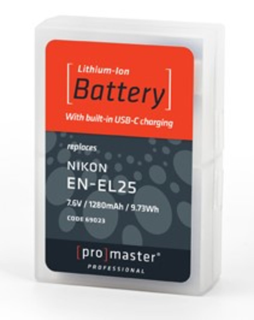 Promaster Li-ion Battery for Nikon EN-EL25 with USB-C Charging
