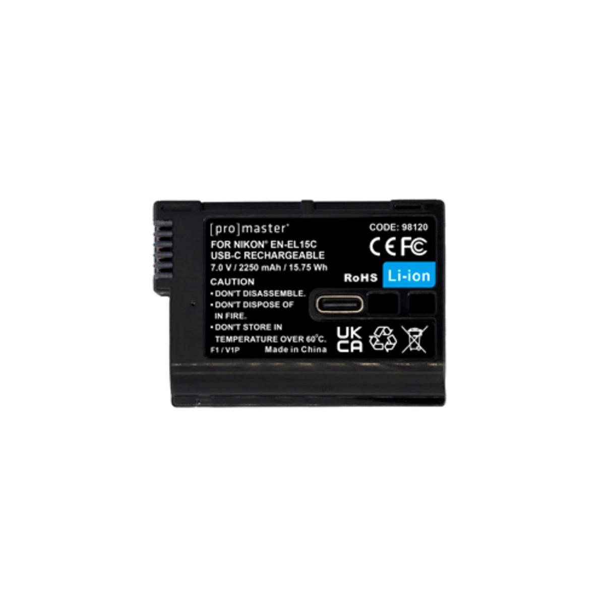 Promaster EN-EL15c Battery for Nikon with USB-C Charging - works with Z8, Zf, & Z6III