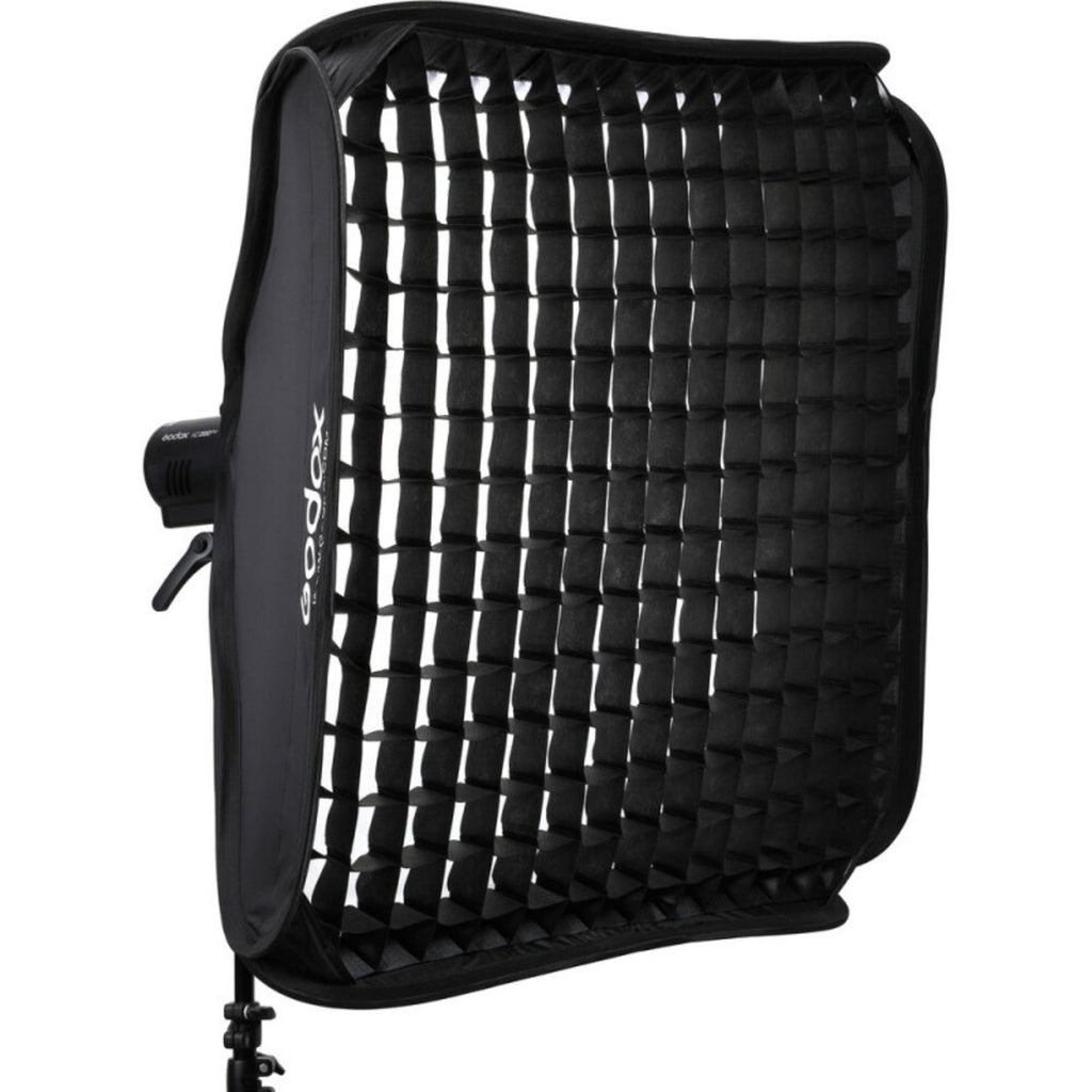 Godox S2 Speedlite Bracket with Softbox, Grid & Carrying Bag Kit (23.6 x 23.6")