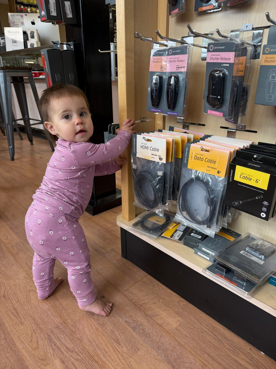 Aubrey checking the cable wall