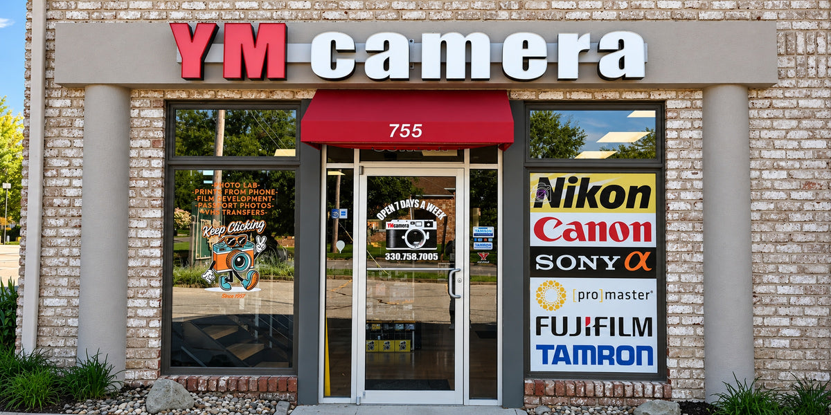 YM Camera at 755 Boardman-Canfield Road - the red awning, open 7 days