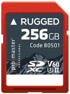 Promaster SDXC 256GB Rugged™ UHS-II V60 Memory Card