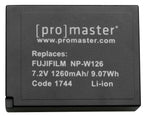 Promaster NP-W126S Battery for Fujifilm